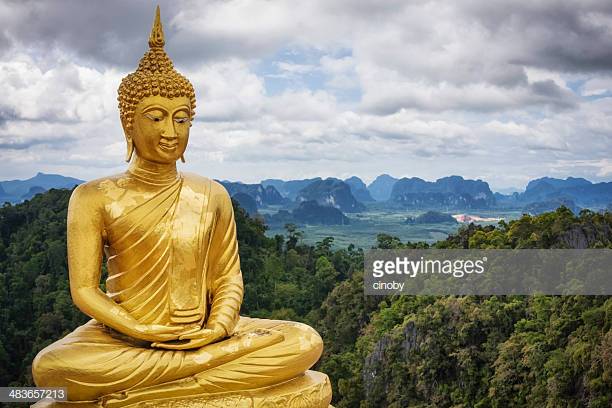 buddha statue at the "Tiger Cave Temple" (Wat Thum Suea) near krabi thailand